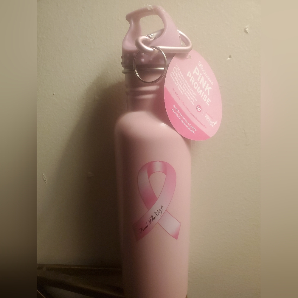 Tumbler Breast Cancer Awareness 2010 Stainless Steel w Bag Clip NWT